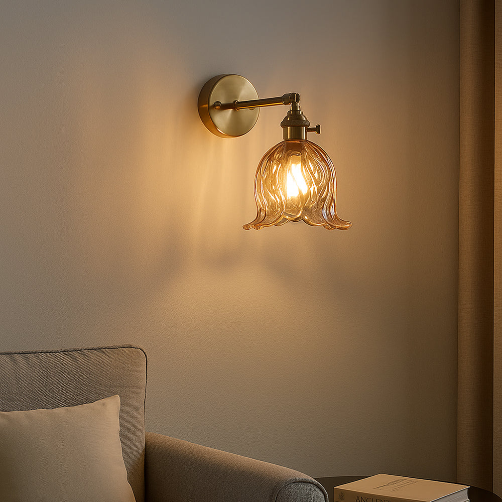 Glassora | Moderne minimalistische Blumen-Wandlampe 2
