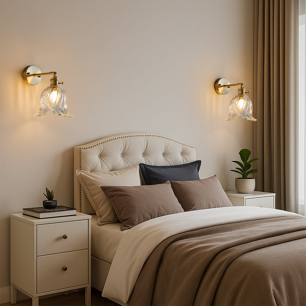 Glassora | Moderne minimalistische Blumen-Wandlampe 3