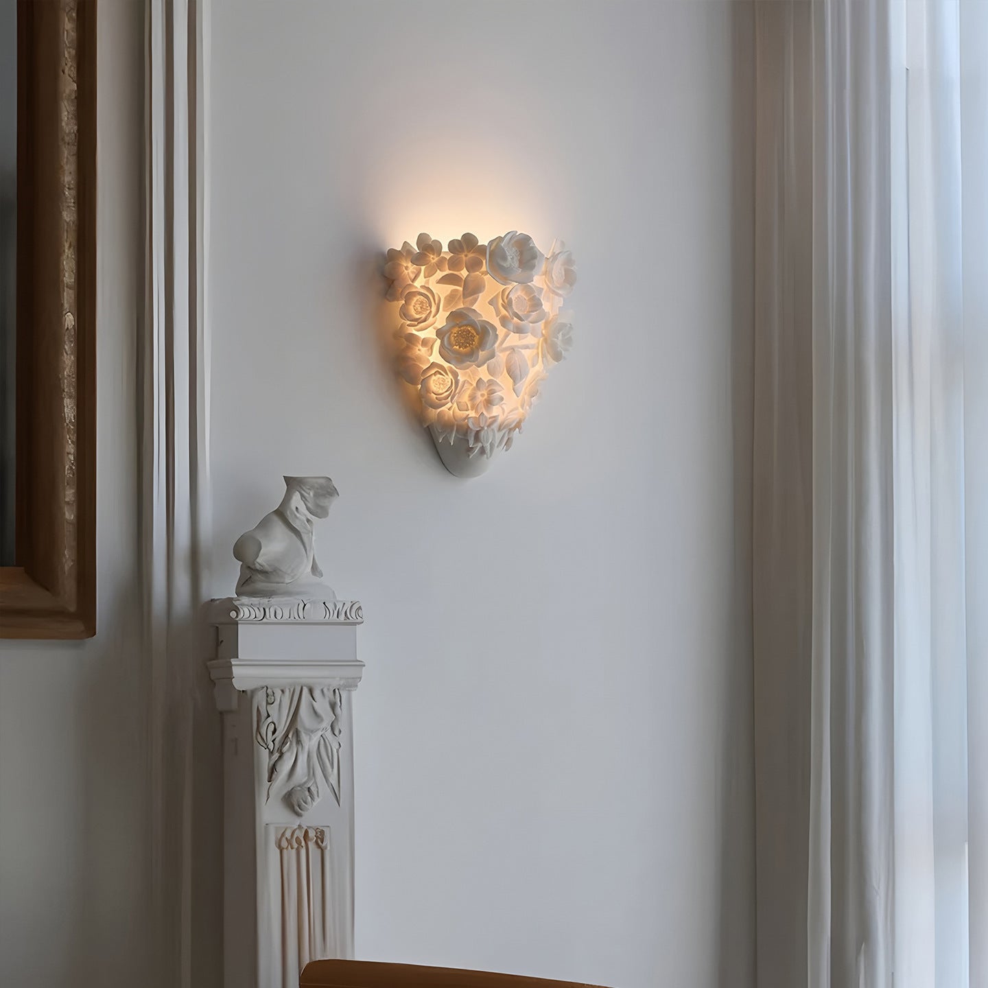 Glimora | Ästhetische Keramik-Blumen-Wandlampe 2