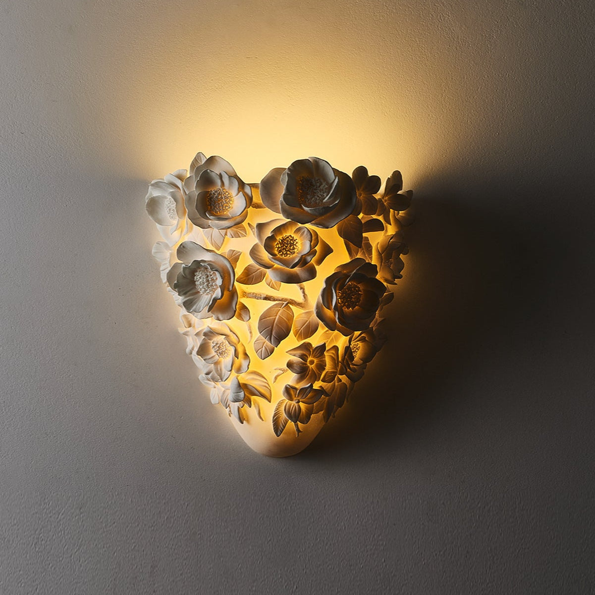 Glimora | Ästhetische Keramik-Blumen-Wandlampe 3