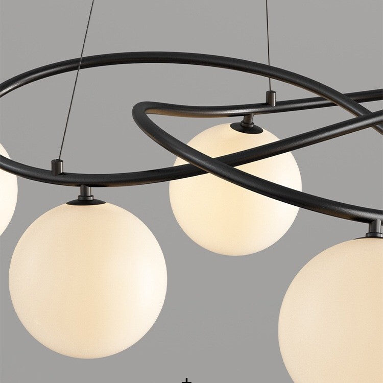 Glivyn | Moderne skandinavische Retro-Kronleuchter in Schwarz 5
