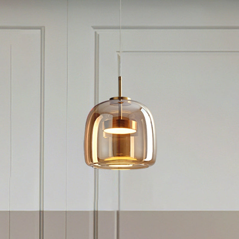 GoldenGlow – Retro-Gold-LED-Pendelleuchten aus Glas 7