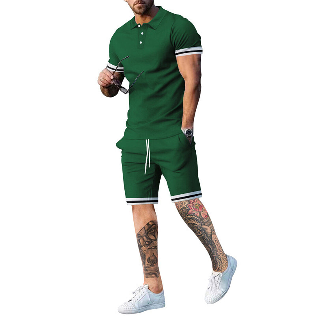 Variant image for Herren Set Blau Größe M Polyester – Modisches Sommer Outfit für Männer-16