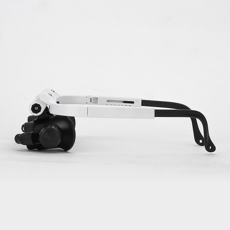 Adjustable LED Magnifying Glasses with 8x, 15x, and 23x Magnification for Hobby and Precision Work