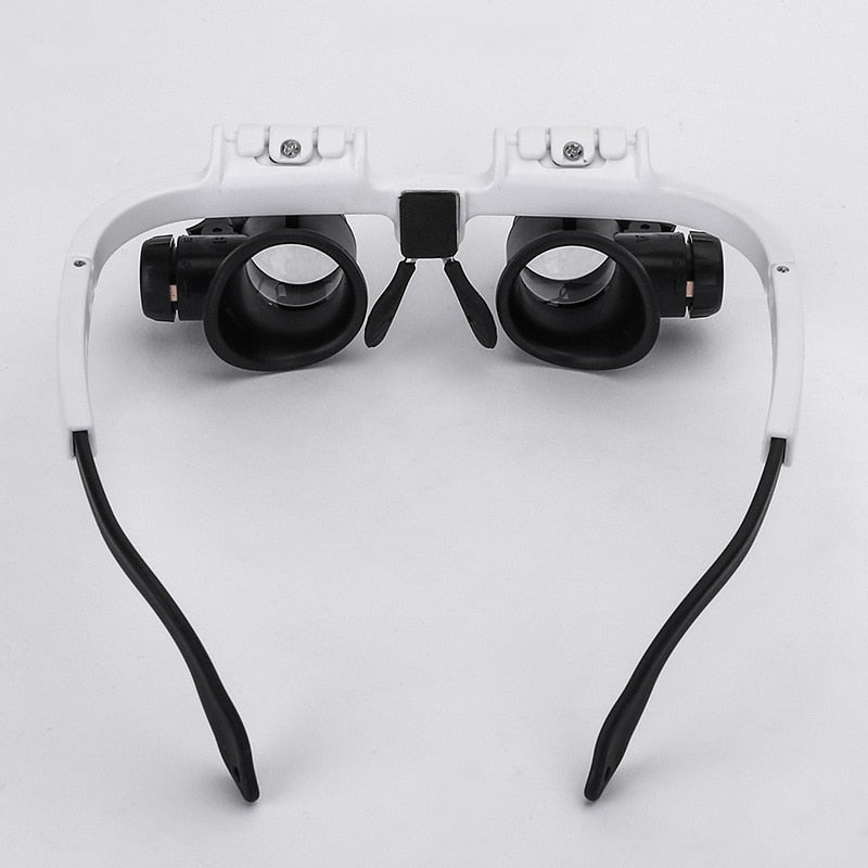 Adjustable LED Magnifying Glasses with 8x, 15x, and 23x Magnification for Hobby and Precision Work