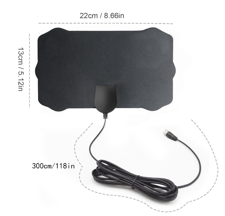 HDTV Antenne Innenbereich 80 km Empfang Kostenlos HD-TV-Sender Plug & Play 2