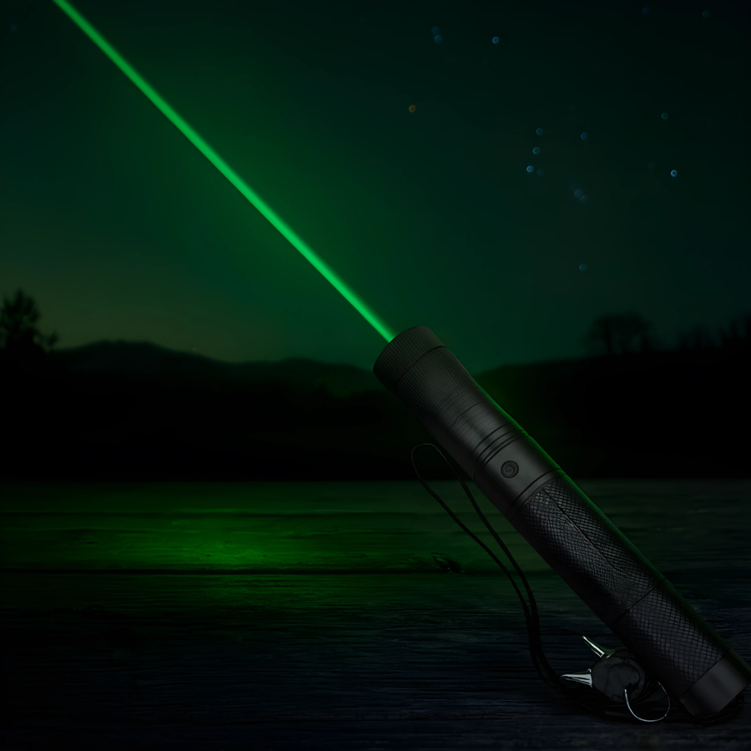 Heller Aluminium Laserpointer mit Einstellbarem Fokus – Grüner Laserstrahl für Präsentationen und Outdoor-Aktivitäten 0