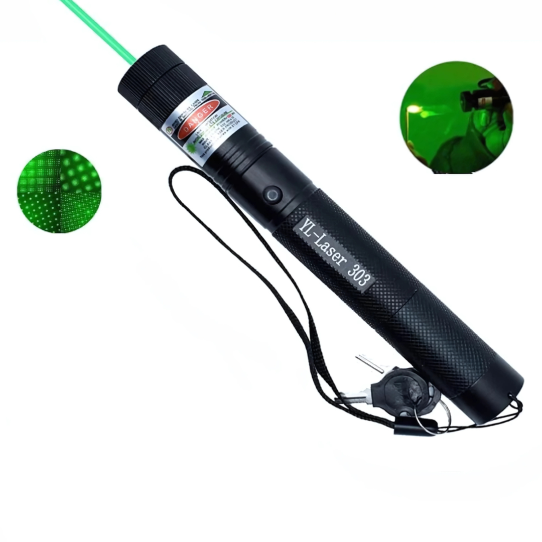 Heller Aluminium Laserpointer mit Einstellbarem Fokus – Grüner Laserstrahl für Präsentationen und Outdoor-Aktivitäten 1