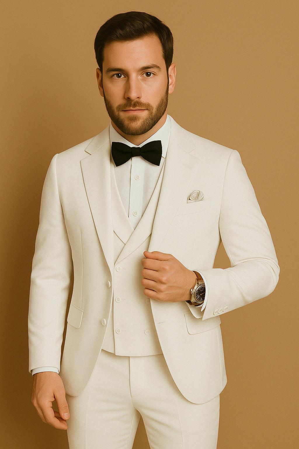 Eleganter Herrenanzug 3-teilig - Atmungsaktives Polyester für Komfort und Stil-3