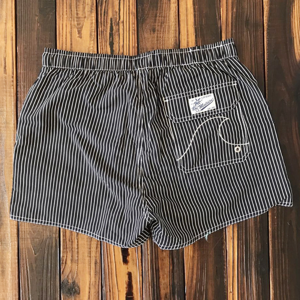 Herren Badeshorts Gestreift Kordelzug Leicht Polyester 2