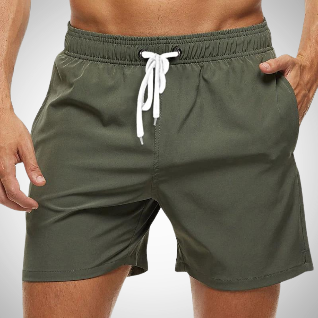 Herren Badeshorts Kordelzug Schnelltrocknend Komfortabel 0