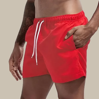 Herren Badeshorts Schnelltrocknend Kordelzug Polyester 2