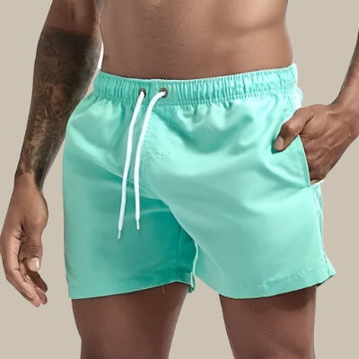 Herren Badeshorts Schnelltrocknend Kordelzug Polyester 4