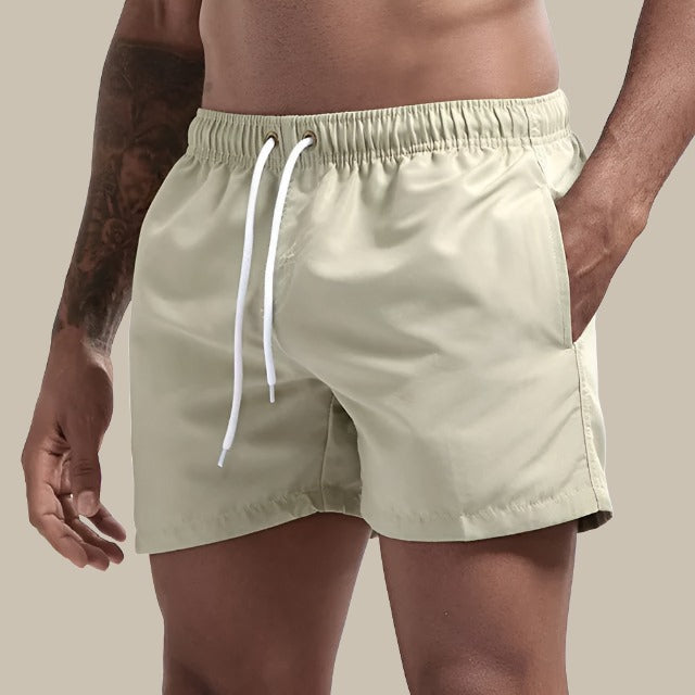 Herren Badeshorts Schnelltrocknend Kordelzug Polyester 5