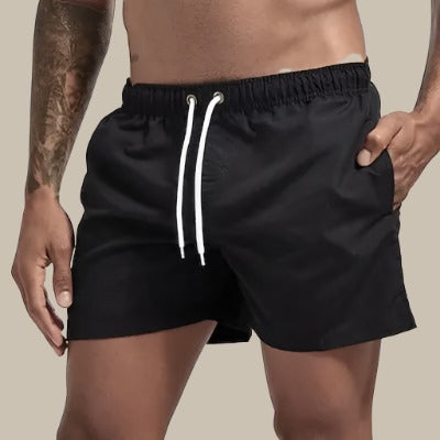 Herren Badeshorts Schnelltrocknend Kordelzug Polyester 6
