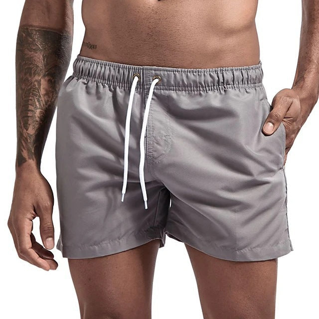 Herren Badeshorts Schnelltrocknend Kordelzug Polyester 9