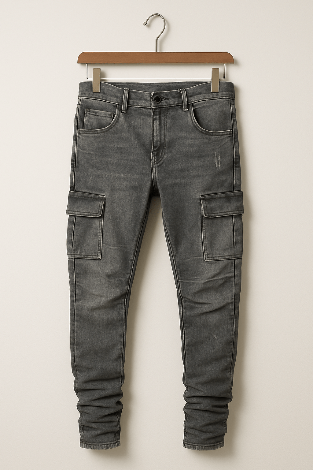 Herren Cargo-Jeans Dehnbar Schlanker Schnitt Baumwolle 3