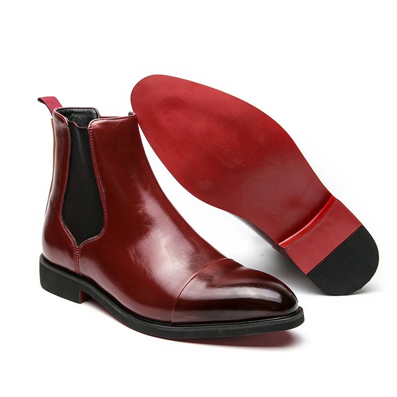 Herren Chelsea Boots Echtleder Stilvoll Bequem für Alltag und Festlichkeiten 5