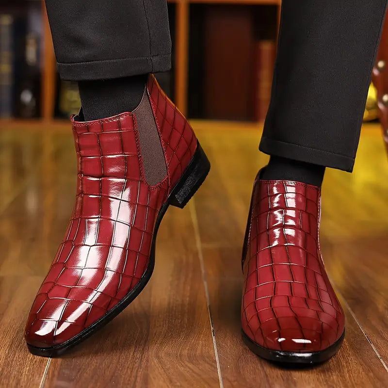 Herren Chelsea Boots Elegante Lederoptik Hochwertiges Material 1