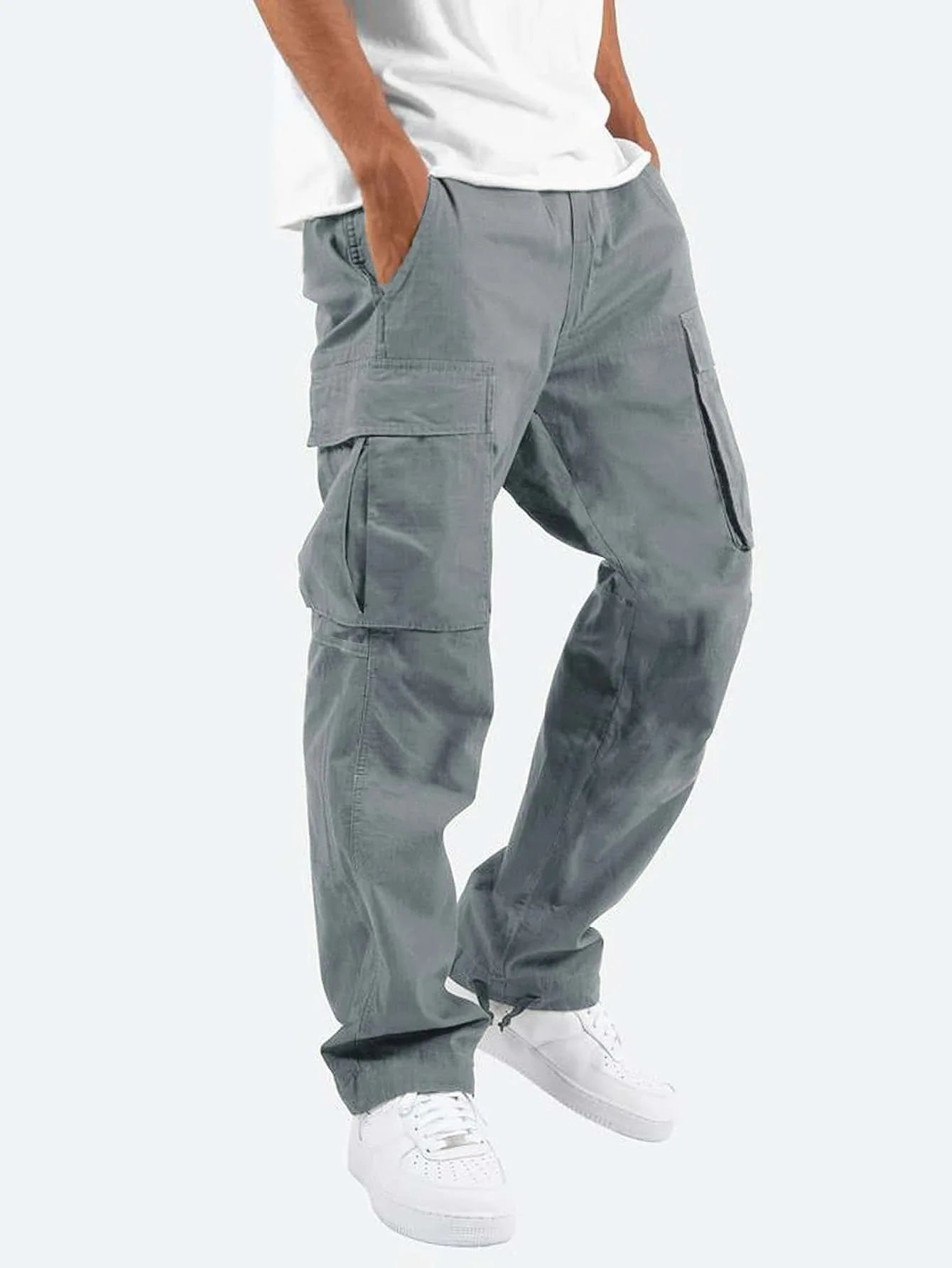 Herren Chino Hose Stylisch Bequem Atmungsaktiv Baumwolle 2