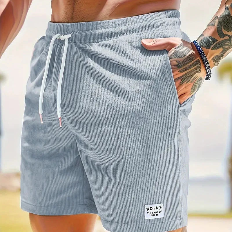 Herren Cordshorts Leicht Stretch Zeitlose Ästhetik Polyester Kurze Hosen 4