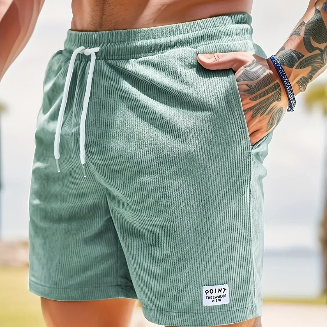 Herren Cordshorts Leicht Stretch Zeitlose Ästhetik Polyester Kurze Hosen 7