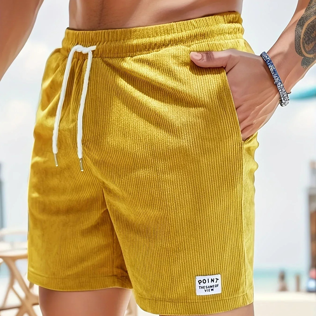 Herren Cordshorts Leicht Stretch Zeitlose Ästhetik Polyester Kurze Hosen 9