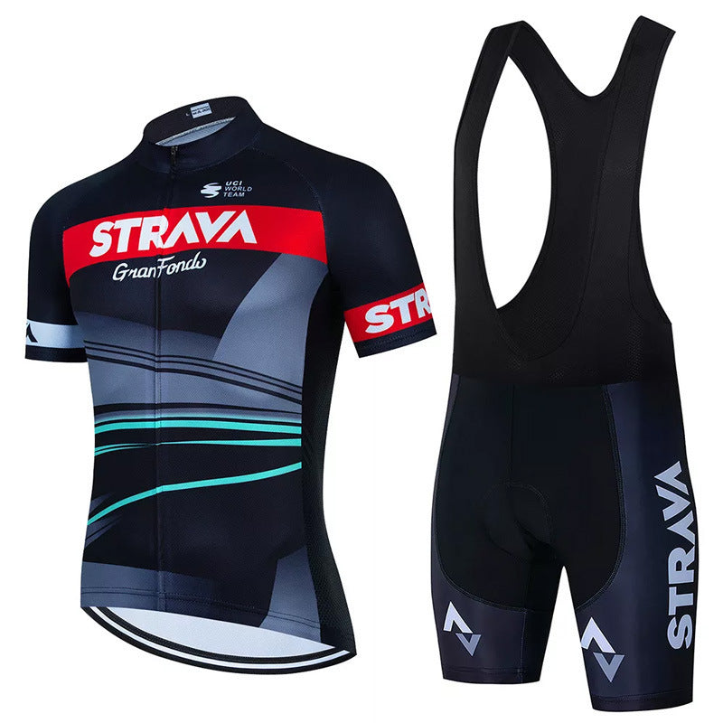 Herren Fahrradbekleidung Set Trikot und Bib-Shorts Atmungsaktiv Polyester-Spandex 7