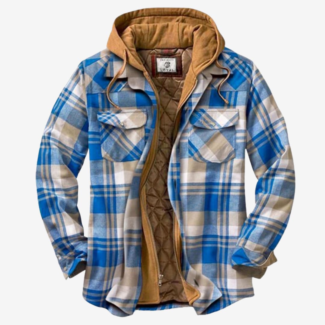 Herren Flanelljacke Bequem Klassisches Design Hochwertiger Stoff 0