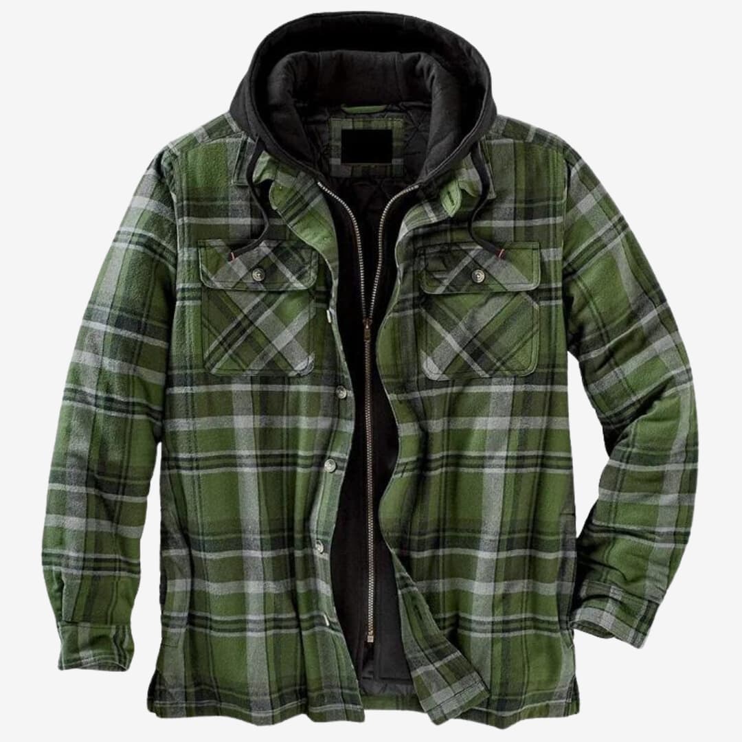 Herren Flanelljacke Bequem Klassisches Design Hochwertiger Stoff 3