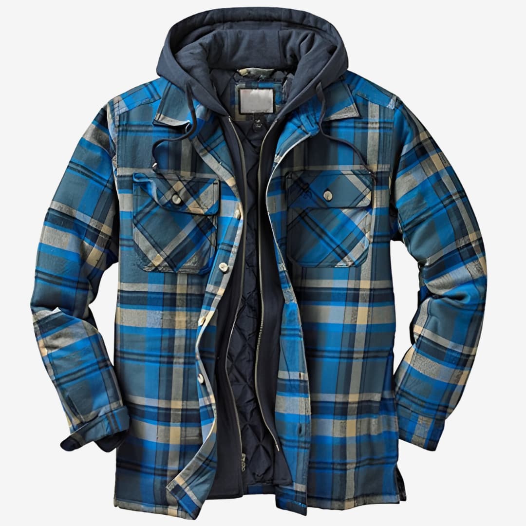 Herren Flanelljacke Bequem Klassisches Design Hochwertiger Stoff 4