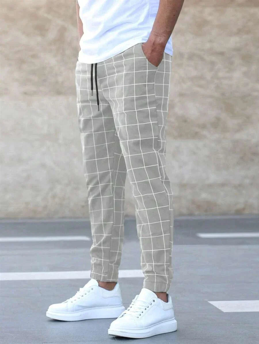 Herren Hosen Elegantes Karomuster Hochwertige Materialien für Vielseitige Anlässe 0