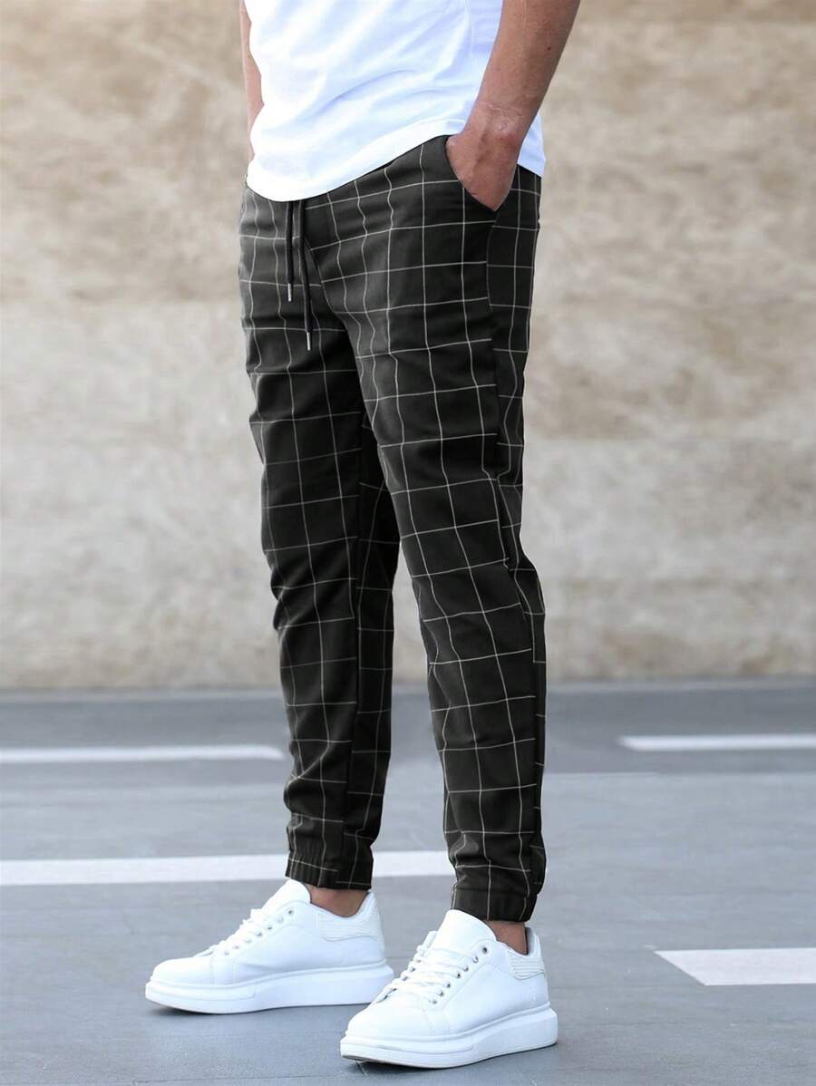 Herren Hosen Elegantes Karomuster Hochwertige Materialien für Vielseitige Anlässe 4