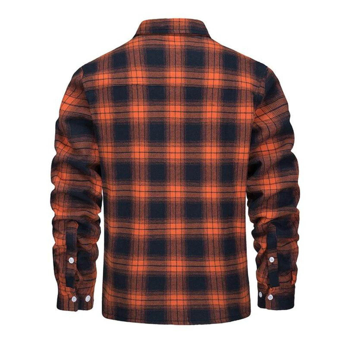 Herren Jacke Fleecegefüttert Karierte Warm Bequem Hochwertig 1