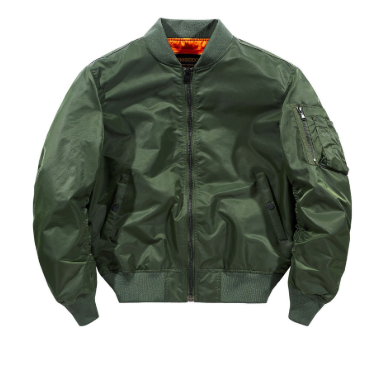 Herren Jacke Klassische Bomberjacke Leicht mit Reißverschluss 3