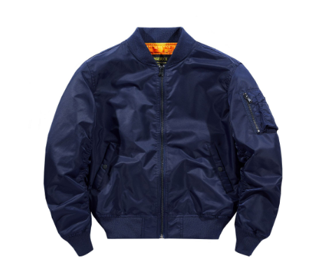 Herren Jacke Klassische Bomberjacke Leicht mit Reißverschluss 4