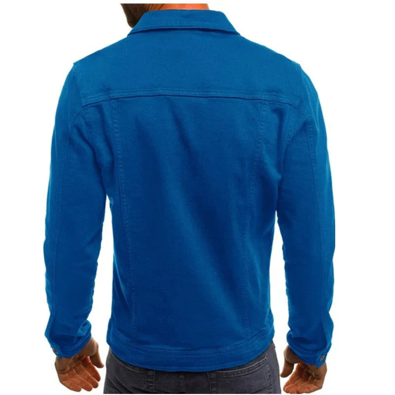 Herren Jeansjacke Lässig Vielseitig Hochwertig Baumwolle 1