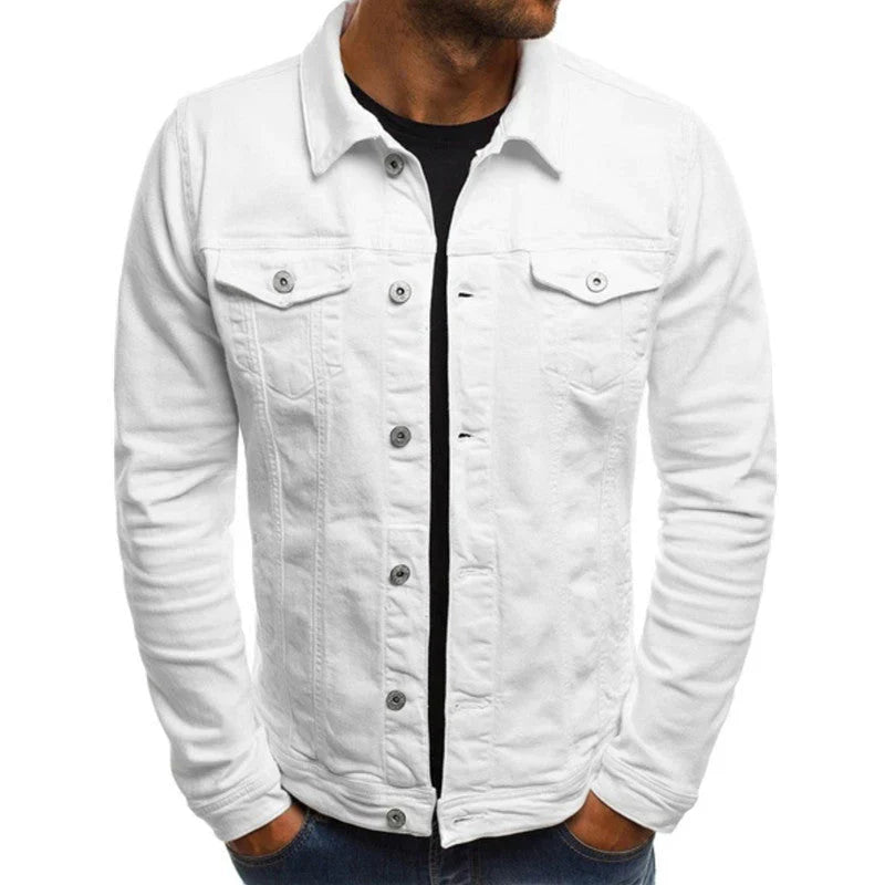 Herren Jeansjacke Lässig Vielseitig Hochwertig Baumwolle 2