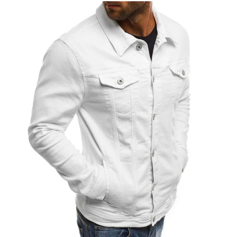 Herren Jeansjacke Lässig Vielseitig Hochwertig Baumwolle 3
