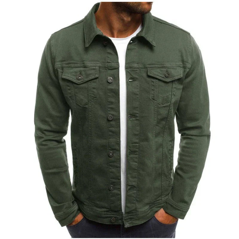 Herren Jeansjacke Lässig Vielseitig Hochwertig Baumwolle 5