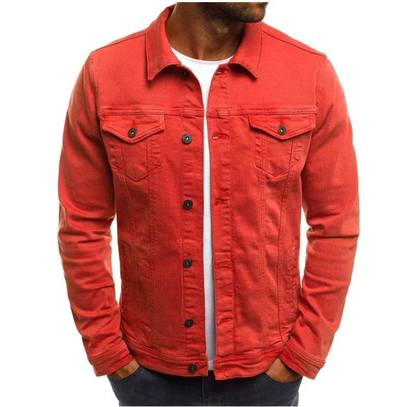 Herren Jeansjacke Lässig Vielseitig Hochwertig Baumwolle 6