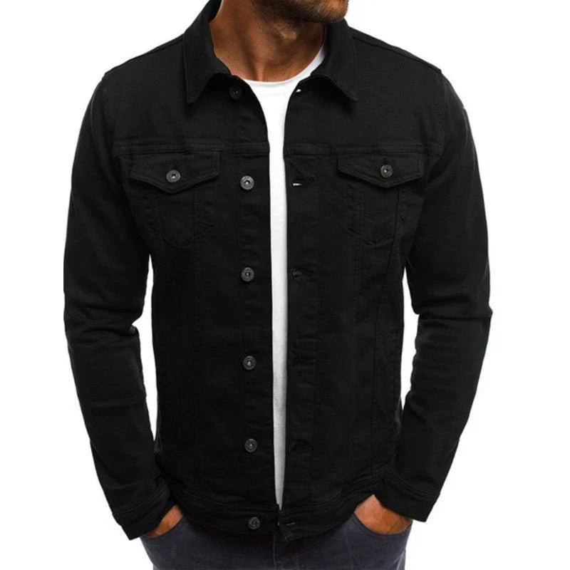 Herren Jeansjacke Lässig Vielseitig Hochwertig Baumwolle 7