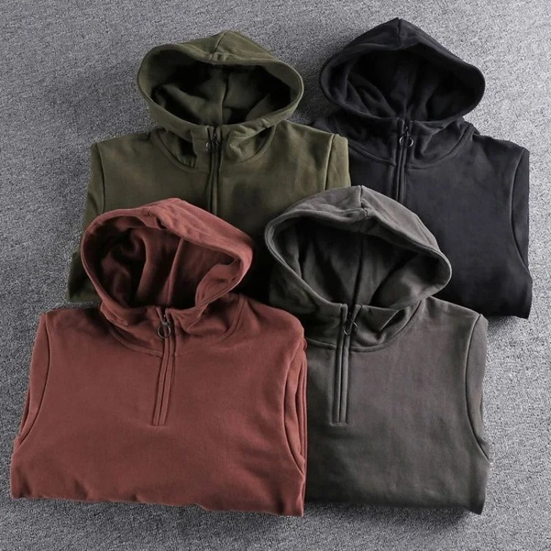 Herren Kapuzenpulli Klassisches Design Bequem Baumwolle Hoodie 4