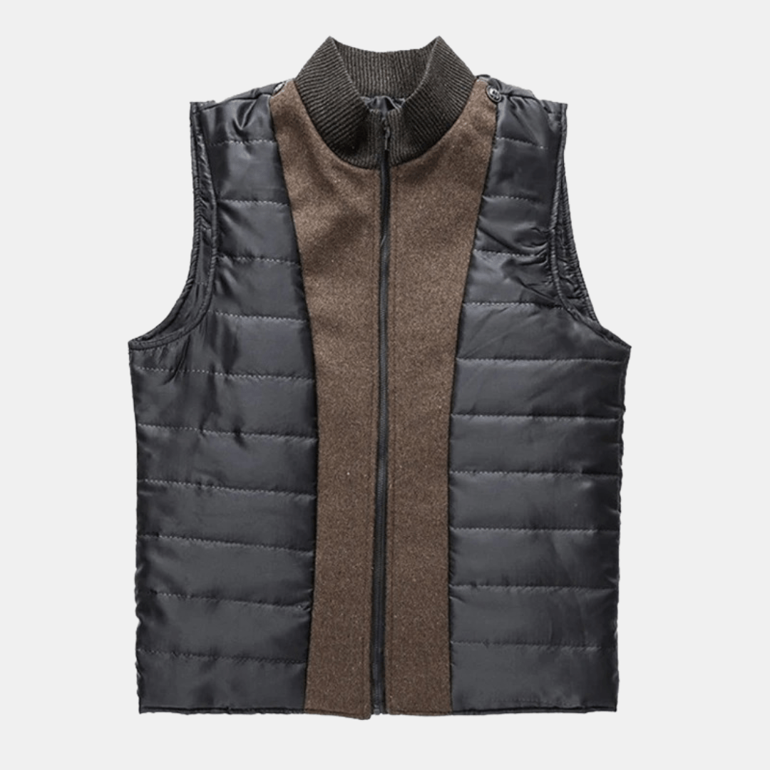Herren Lagenmantel Hoher Halsausschnitt Eleganter Schnitt 3