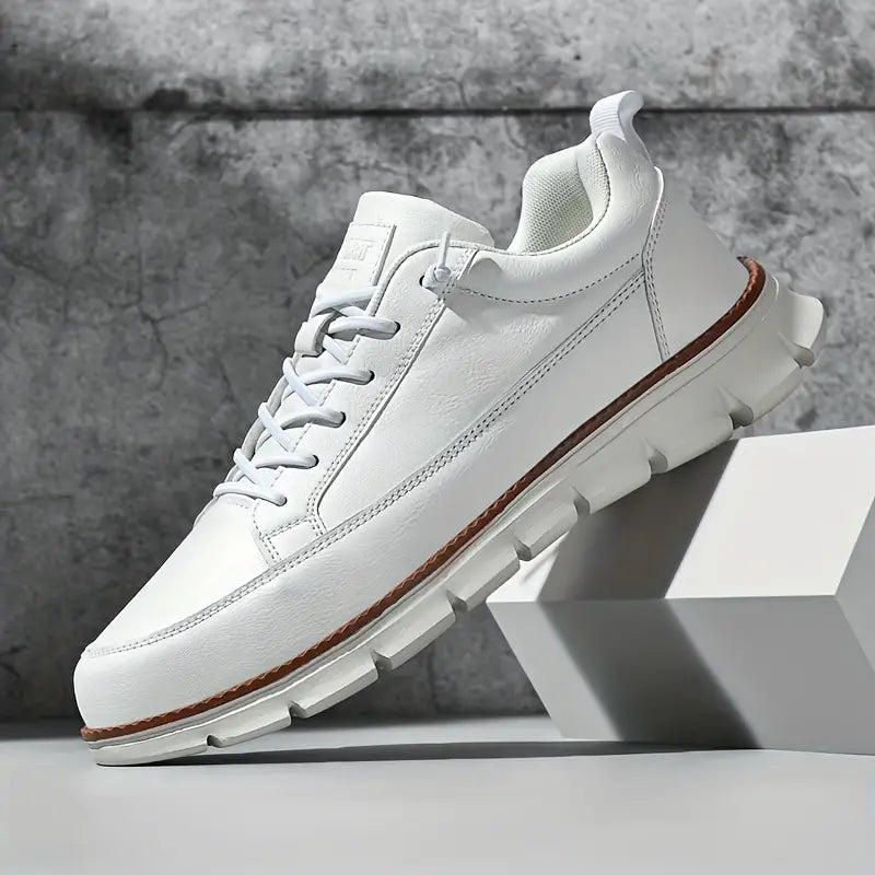 Herren Leder Turnschuhe Komfortabel Modern Hochwertig 9