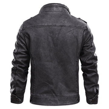 Herren Lederjacke Schwarz Klassisches Design Echtleder für Stilbewusste 1