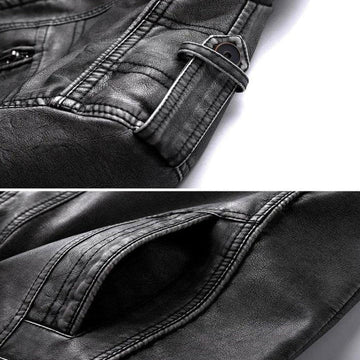 Herren Lederjacke Schwarz Klassisches Design Echtleder für Stilbewusste 2