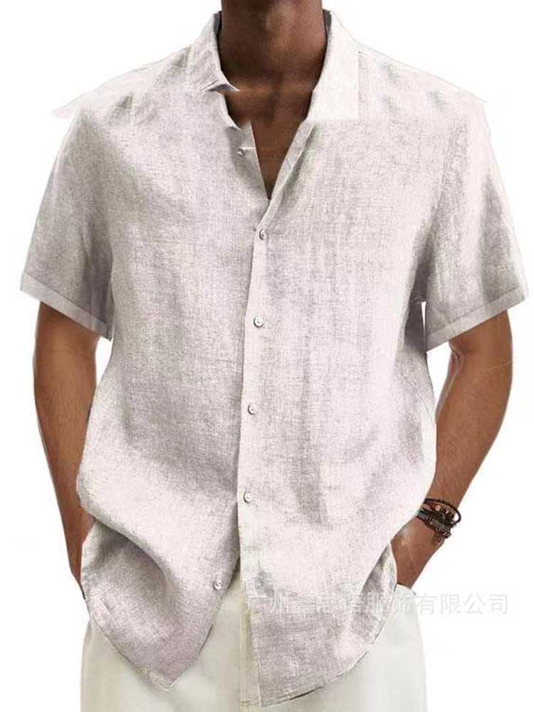 Herren Leinenhemd Klassischer Schnitt Atmungsaktiv 100% Leinen für Stil und Komfort 6