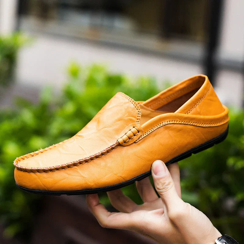 Herren Loafers Echtes Leder Klassisches Design Bequem 3