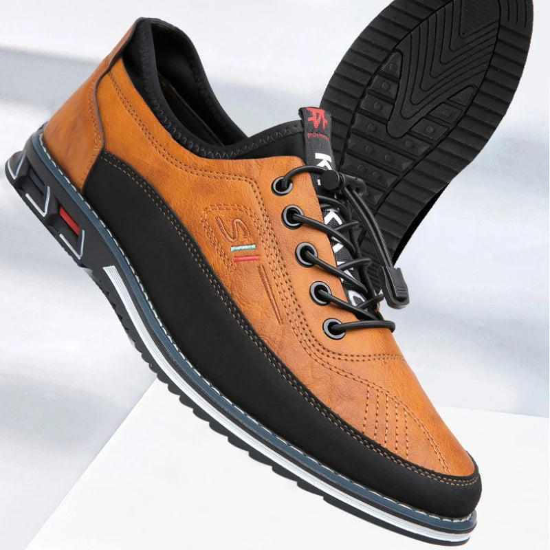 Herren Oxford-Schuhe Atmungsaktiv Bequem Schwarz Flexibles Design 3